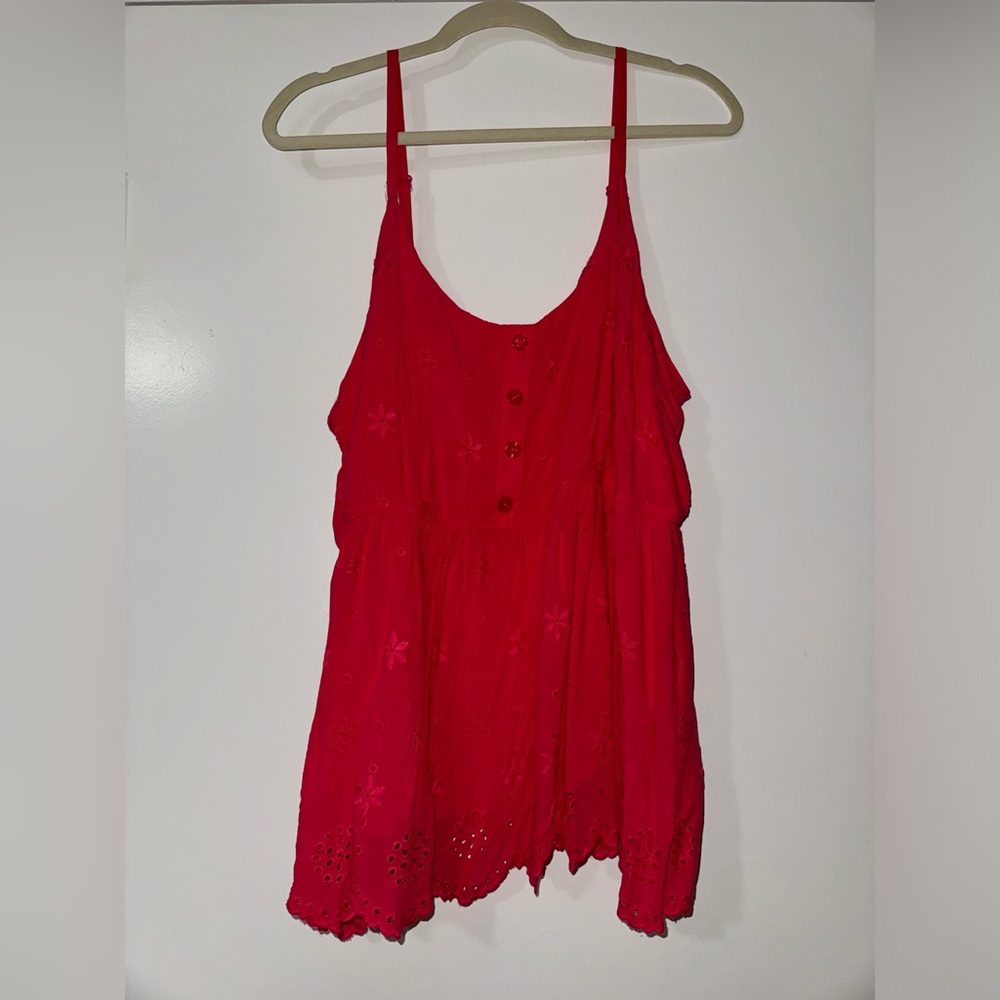 Torrid Hot Pink Eyelit Cami